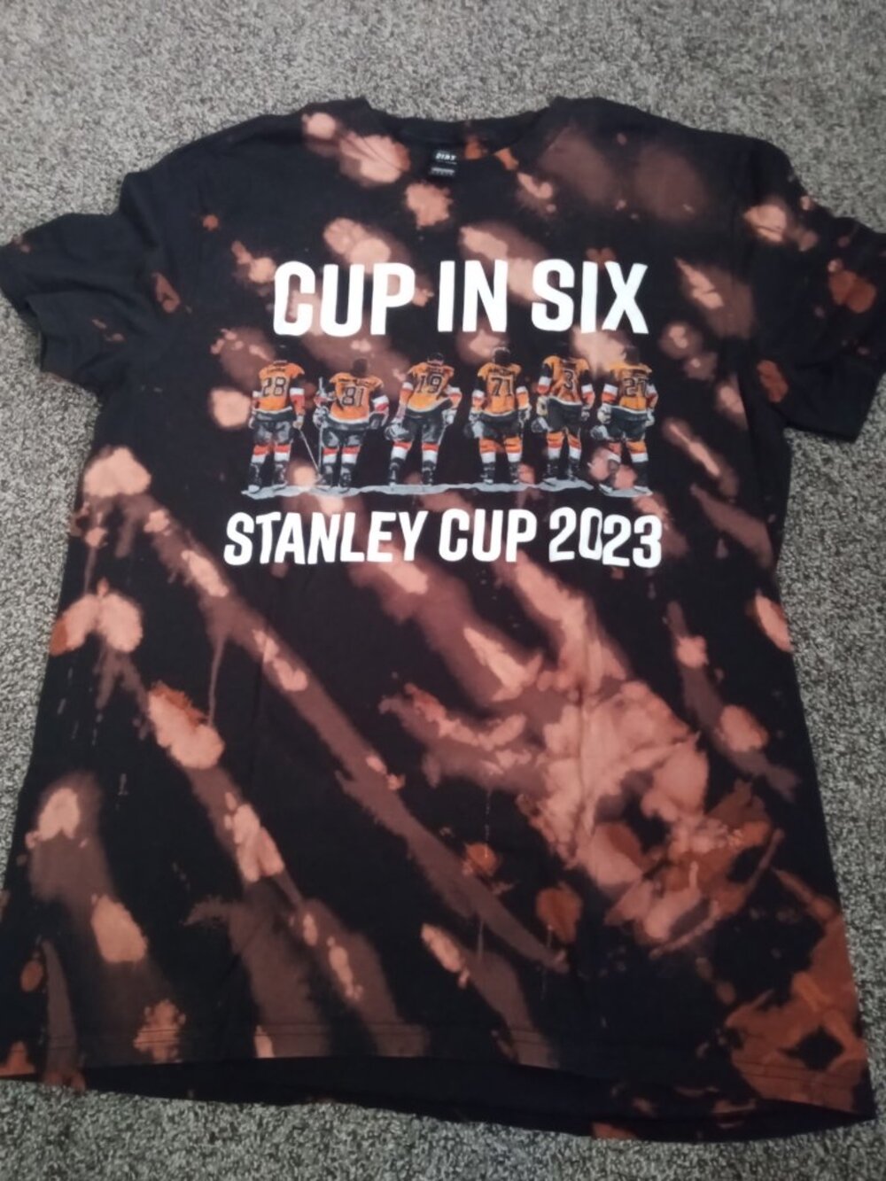 Vegas Golden Knights VGK Stanley Cup Champion 2023 Cup In 6 Bleach Tie-Dye Shirt
